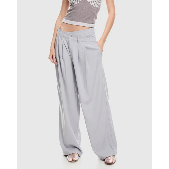 Lioness La Mesa Pants - XS - Light Grey Pinstripe - Picture 1 of 8